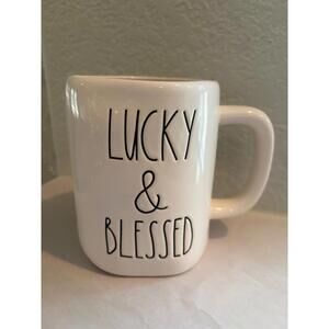 Rae Dunn Lucky & Blessed Mug, St Patrick's Day Gift, Christian Gift, NEW